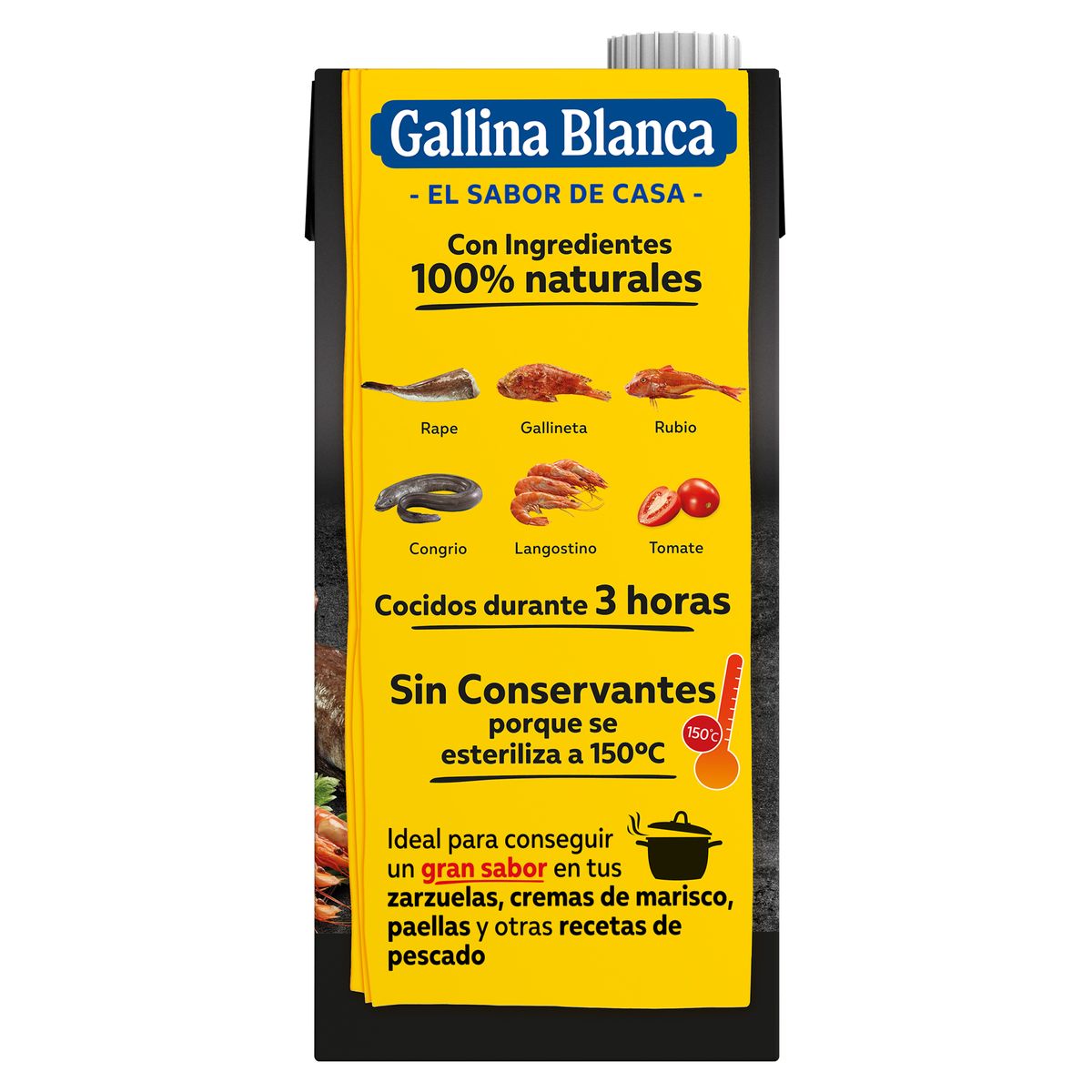 Caldo pescado-marisco Fumet Gallina Blanca 1L