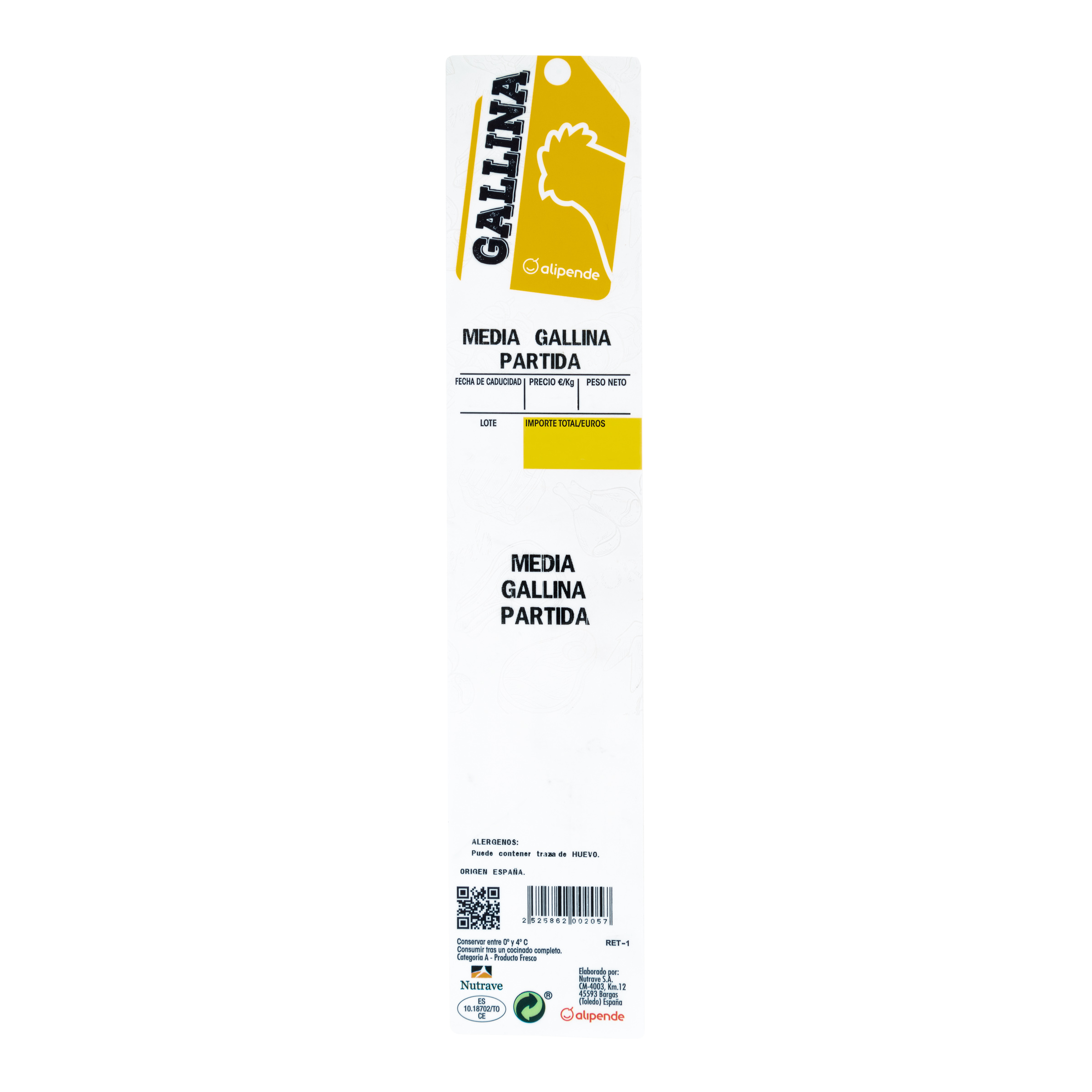 Media gallina Alipende 500g aproximadamente
