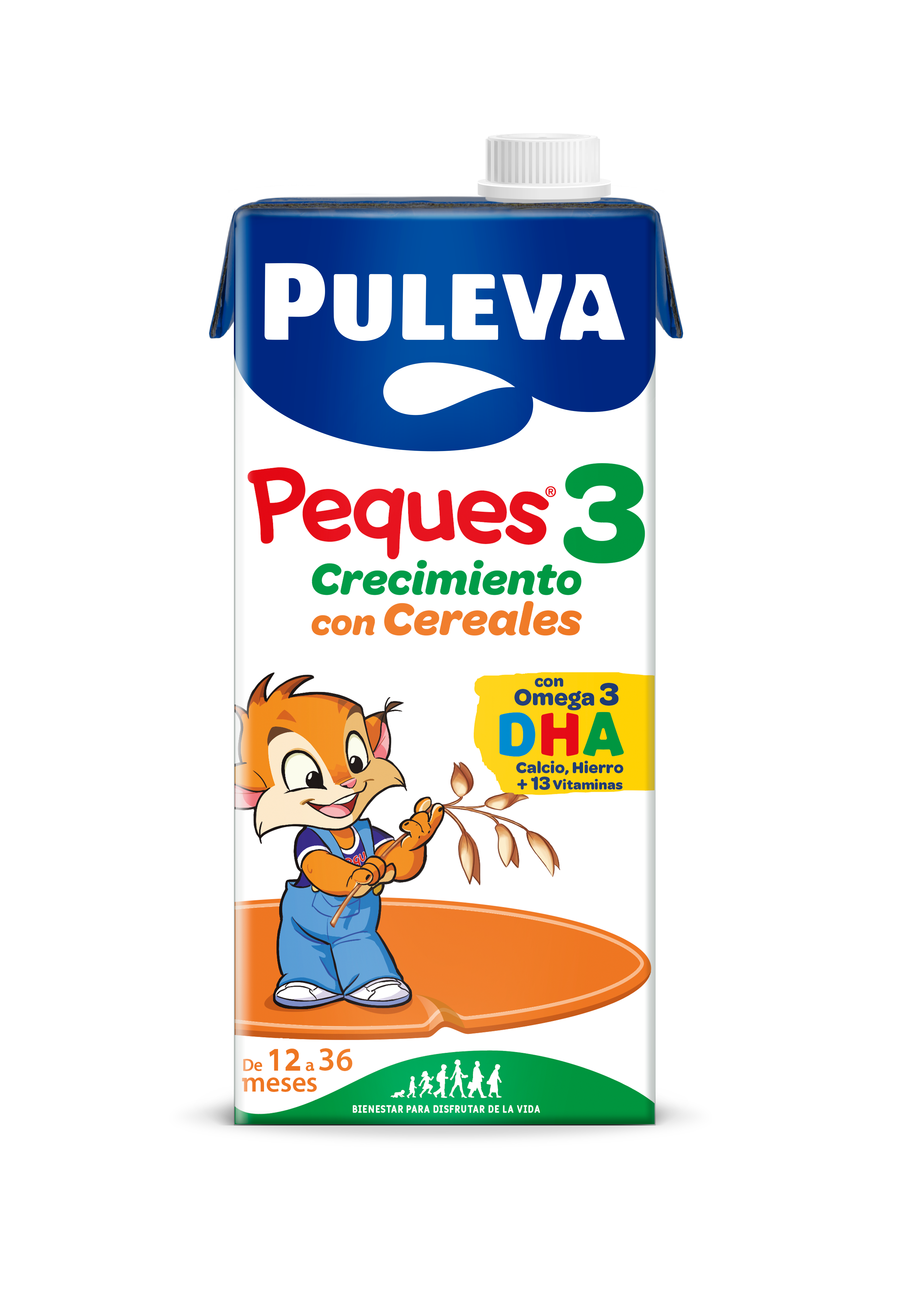 Leche crecimiento Puleva peques 3 cereales 12-36meses 1l
