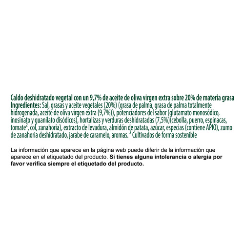 Caldo en pastillas vegetal sin gluten Knorr 12u