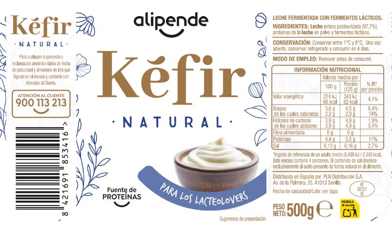 Kefir Alipende 500 gr Natural