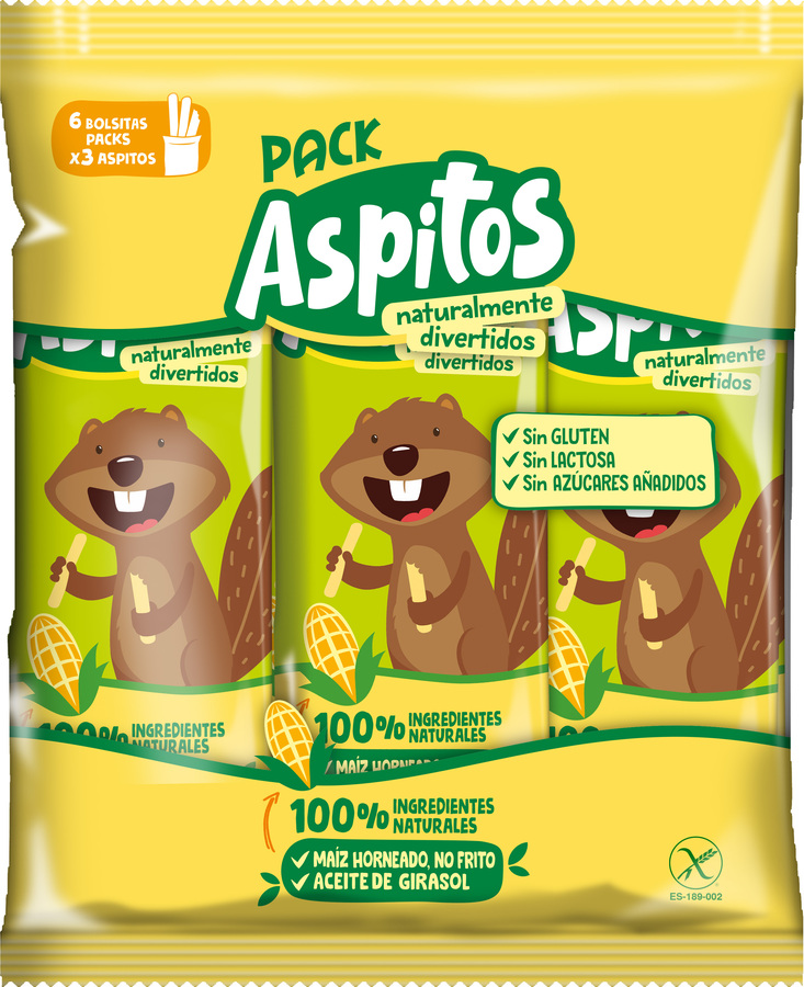 Snack de maíz sin gluten super aspitos Aspil p6