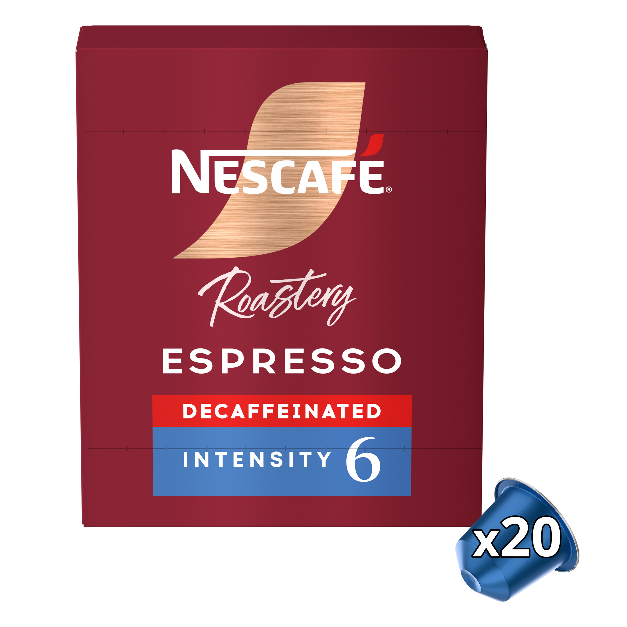 Cápsulas de café descafeinado light roast Int. 6 máquinas Nespresso Nescafé 20 cápsulas