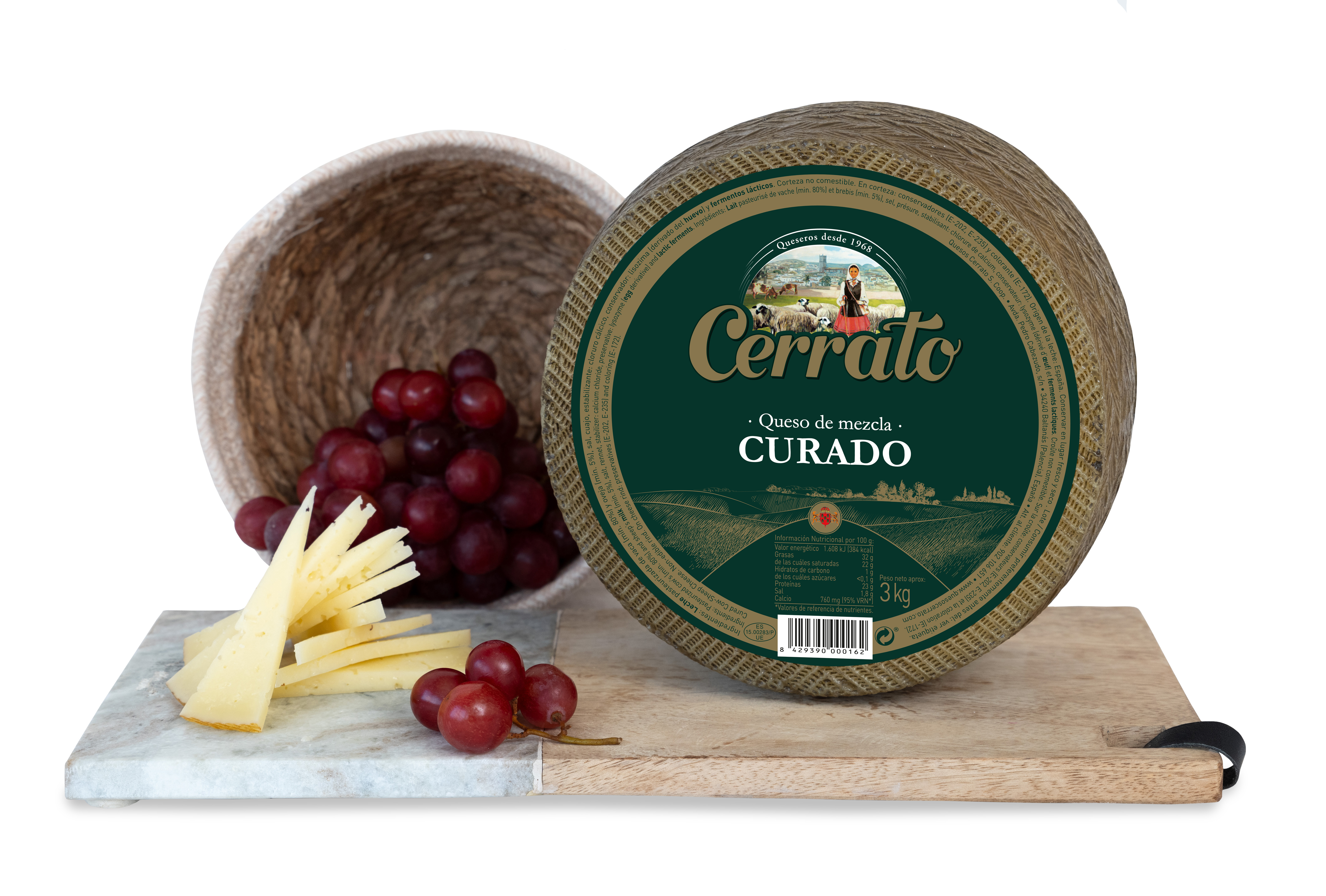 Queso mezcla curado Cerrato 3kg