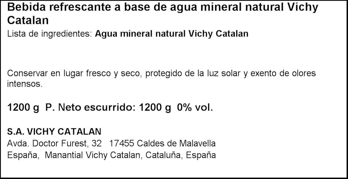 Agua con gas Vichy Catalán 1,2L