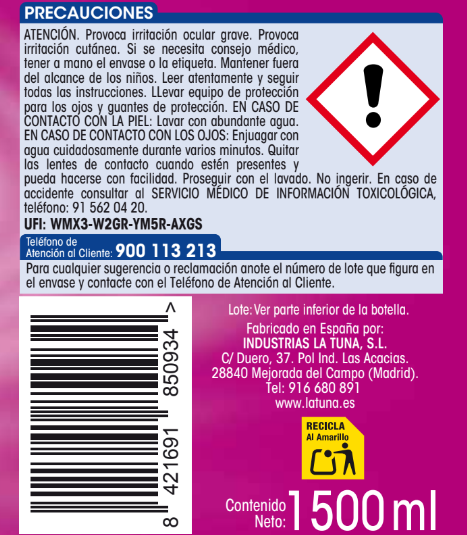 Amoniaco Lanta 1,5l perfumado