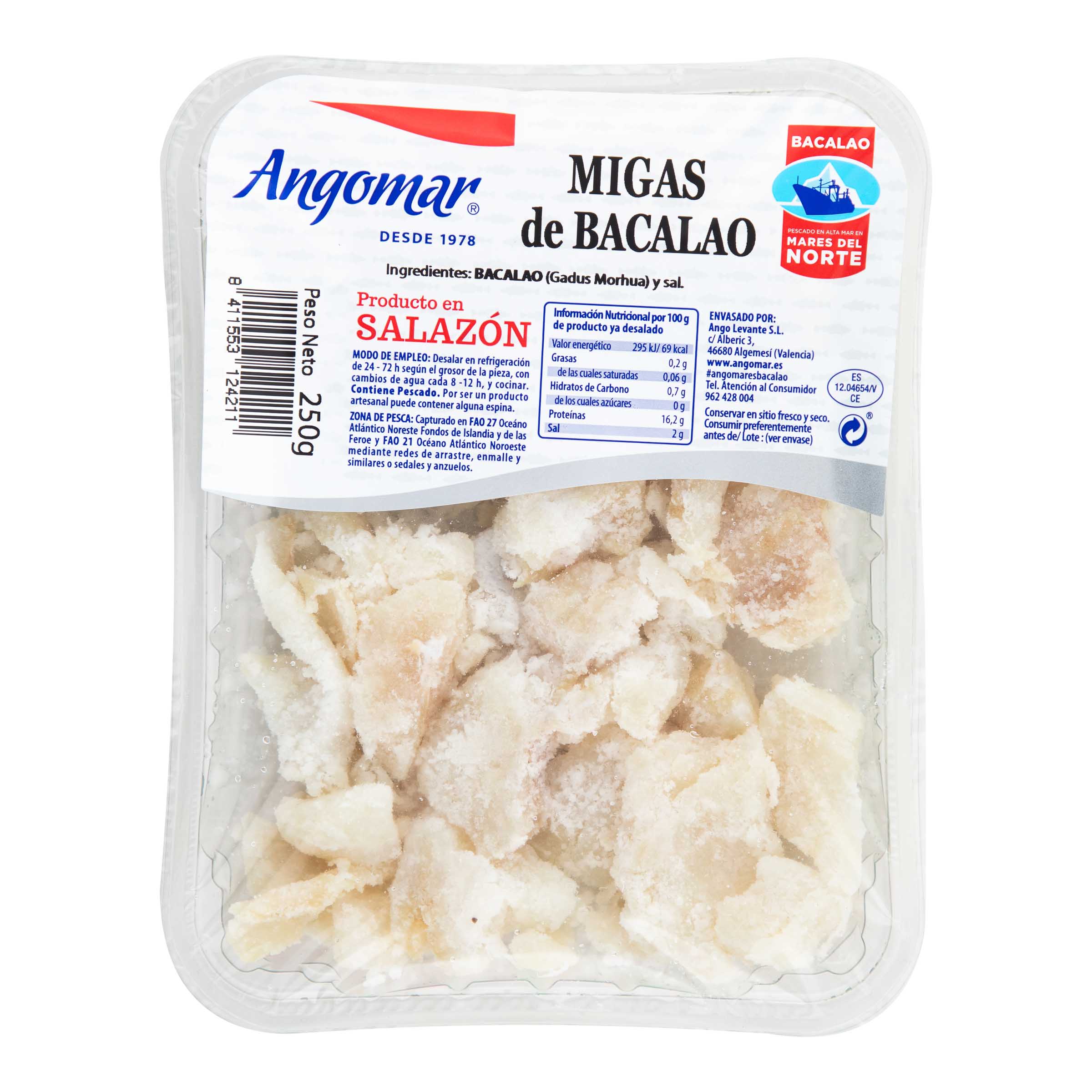 Bacalao en migas Angomar 250g