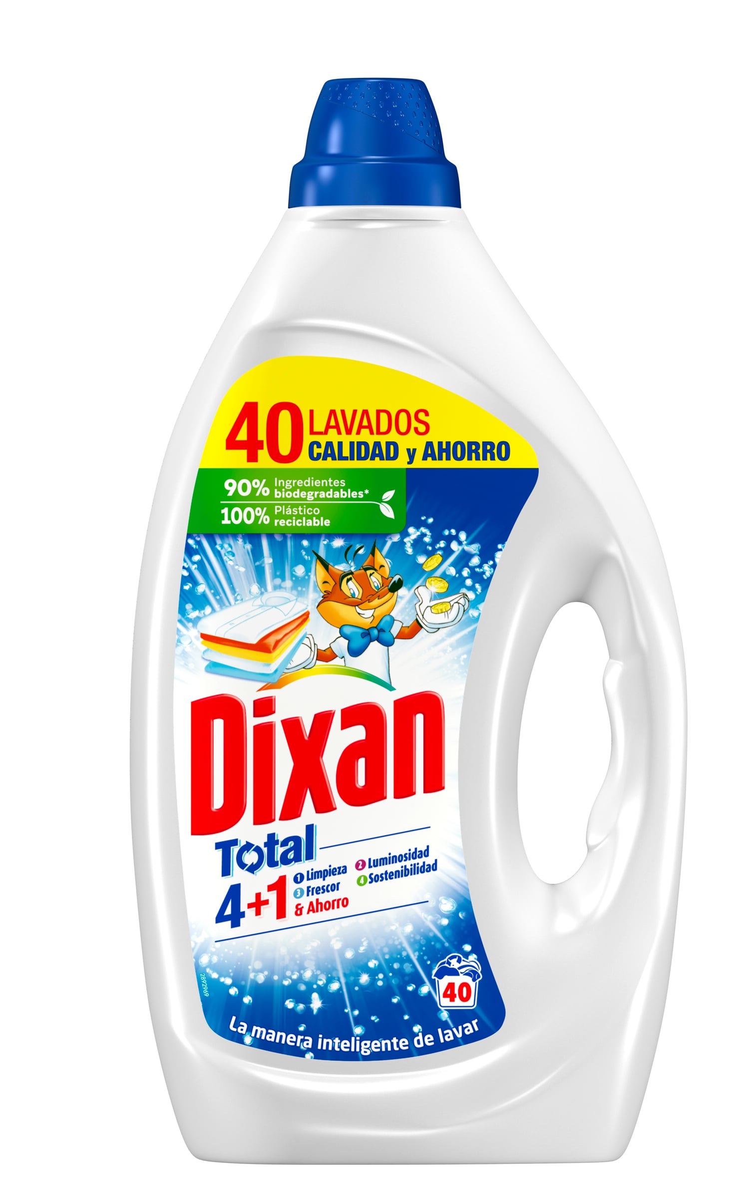 Detergente Líquido Dixan 40 Lavados Total 4+1