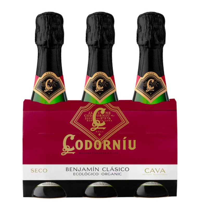 Cava seco benjamín Codorníu 3 uds
