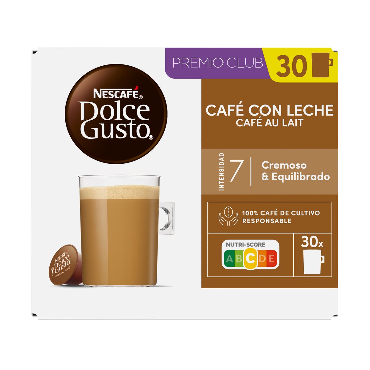 Café con leche Nescafé Dolce Gusto 30 cápsulas