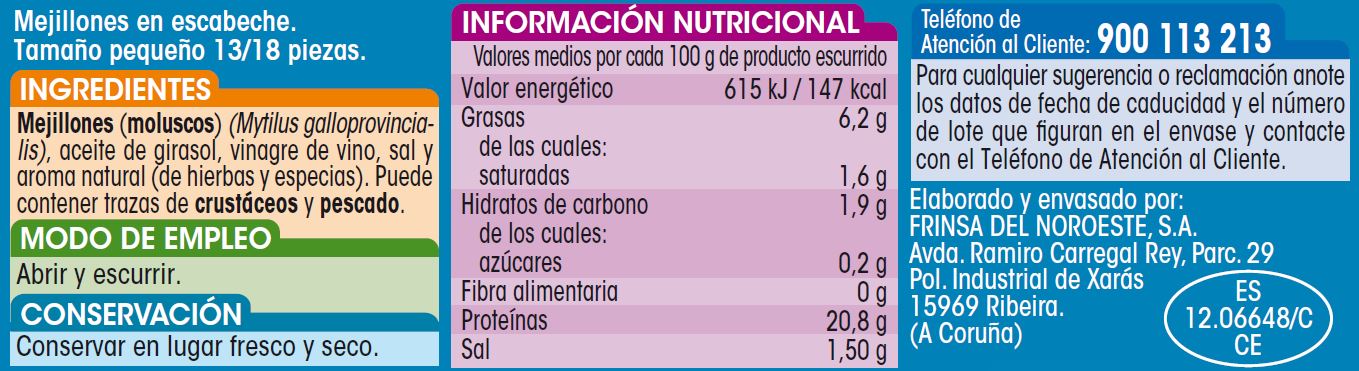 Mejillon Alipende 69g 13/18 escabeche