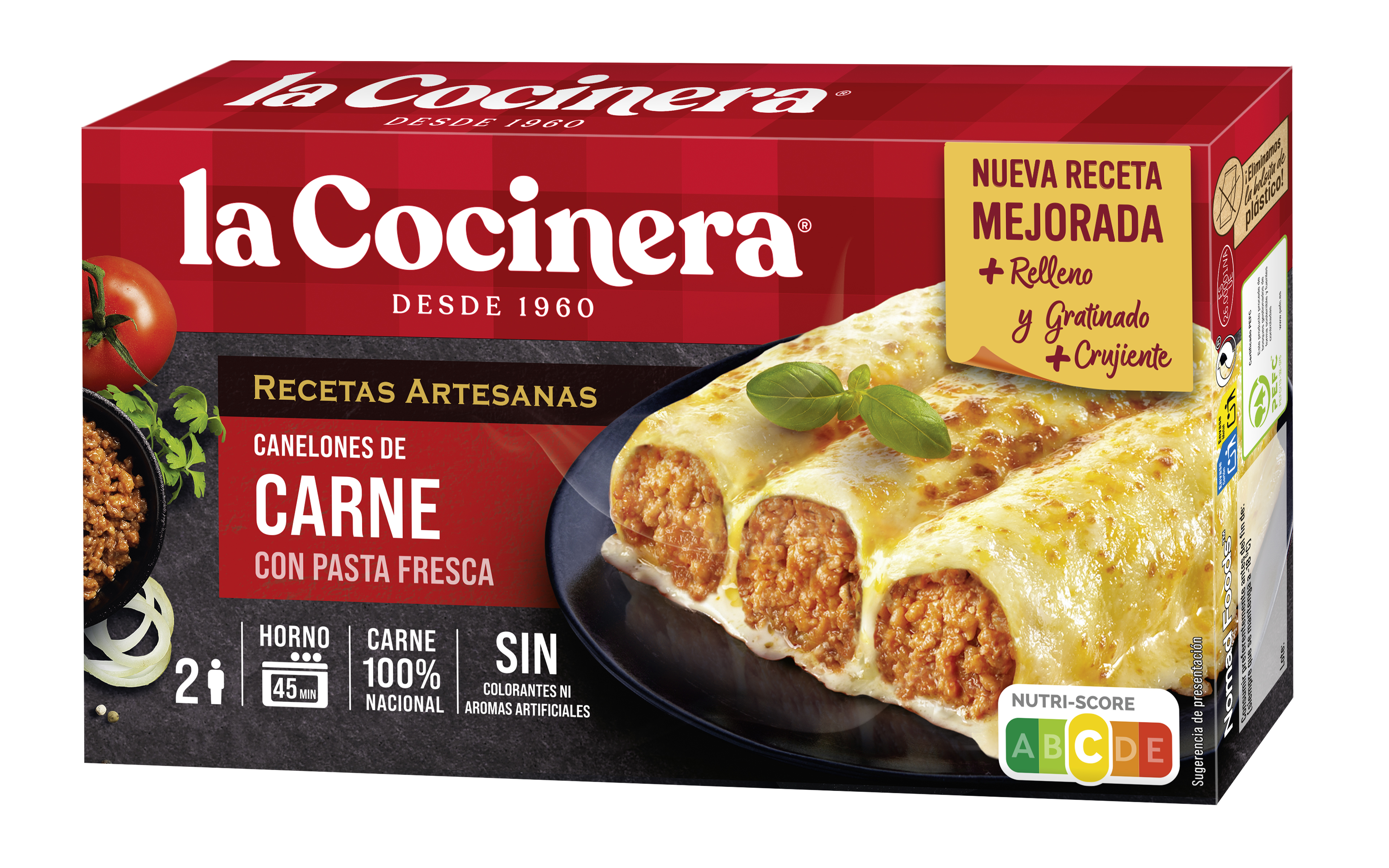 Canelones La Cocinera carne 500g