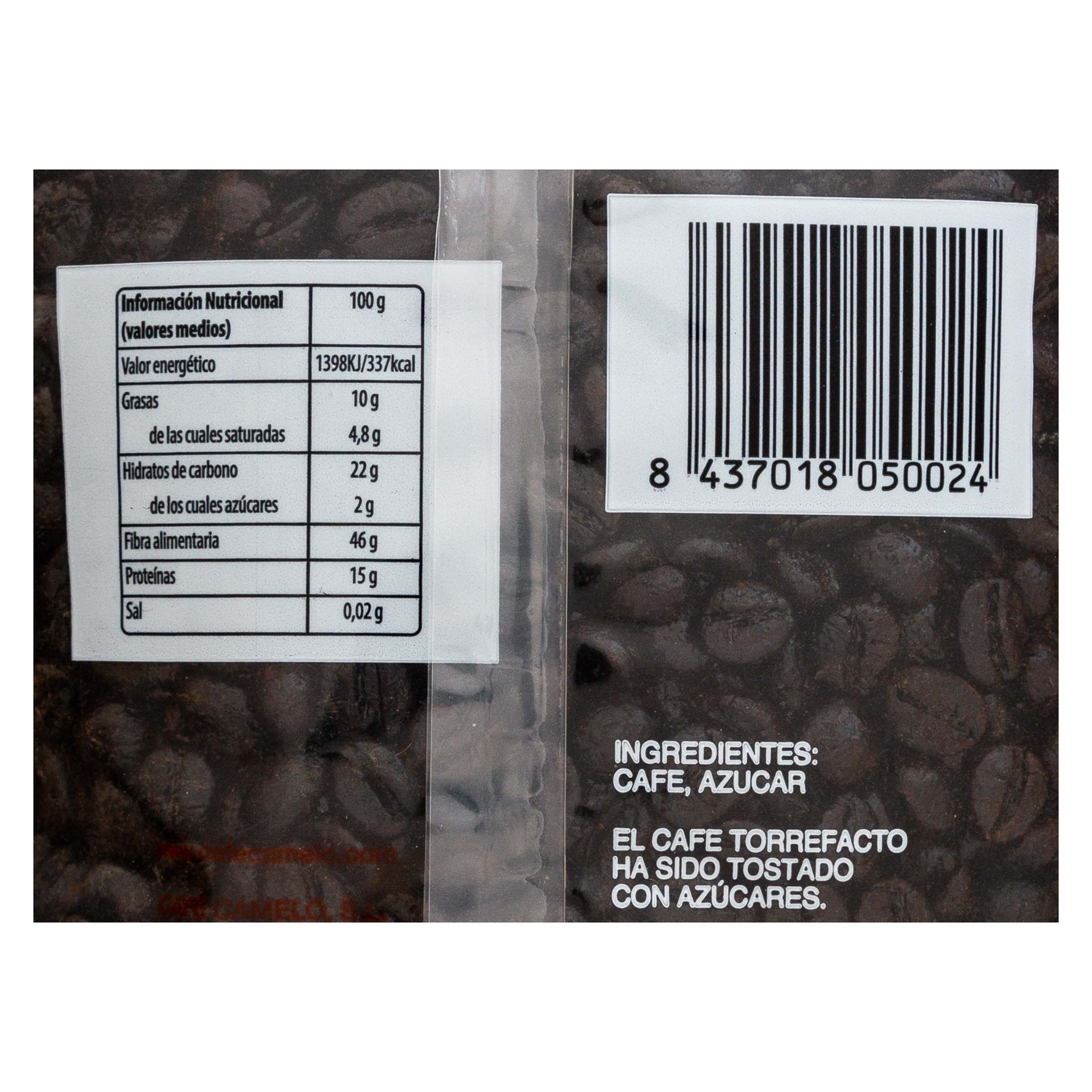 Café torrefacto en grano Camelo 500g origen portugal