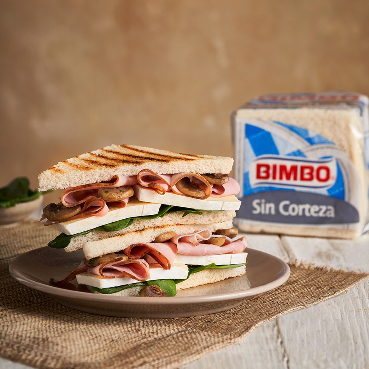 Pan de molde sin corteza Bimbo 450 g