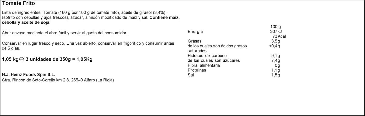 Tomate frito sin gluten Orlando pack-3 con abre facil