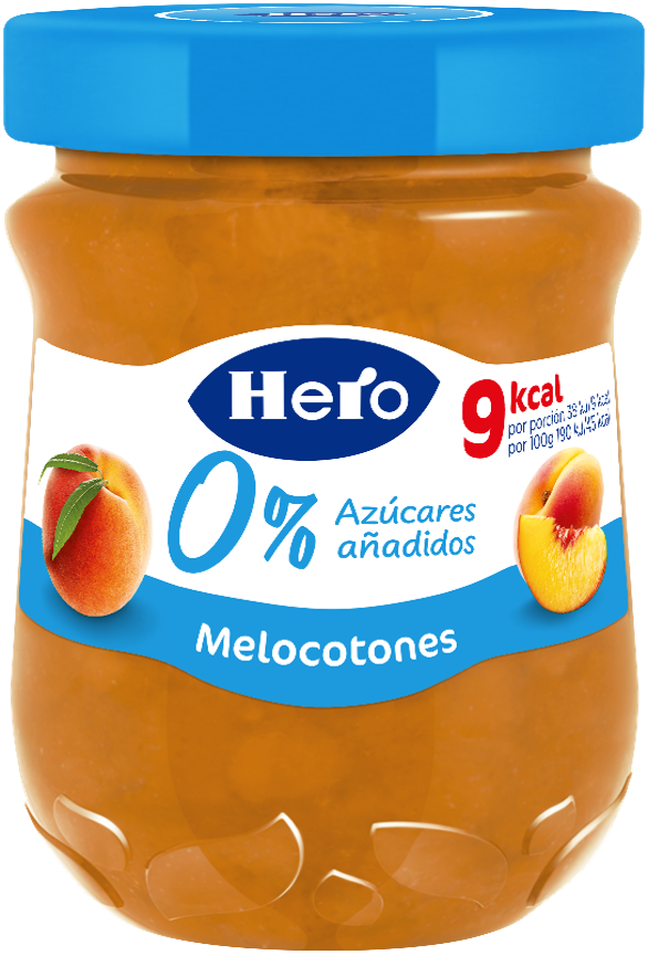 Confitura con 0% azúcar añadido de melocotón Hero 280g