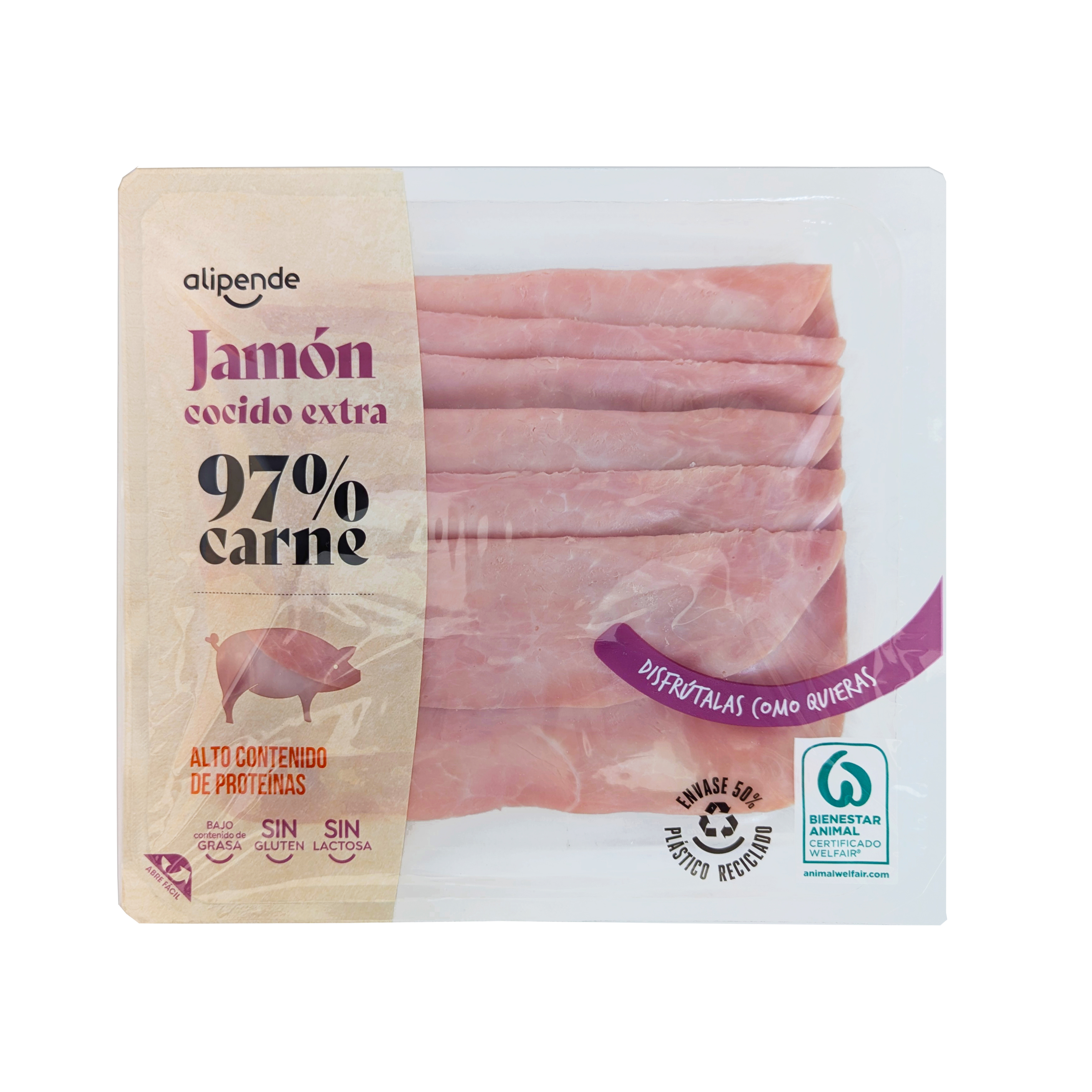 Jamón cocido extra Alipende 97% 150gr
