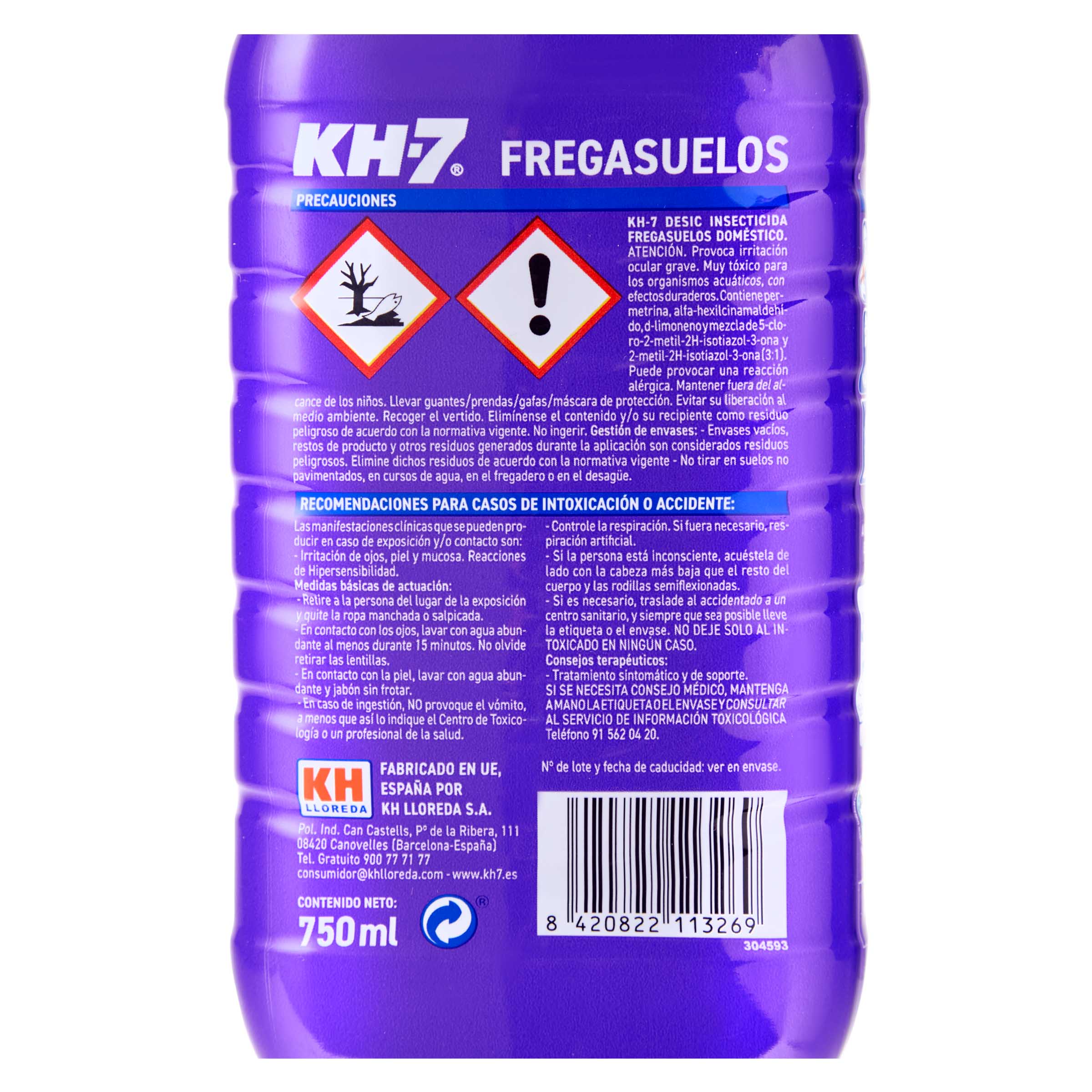 KH7 Limpiador para suelos Desic Insecticida (750 ml, Botella