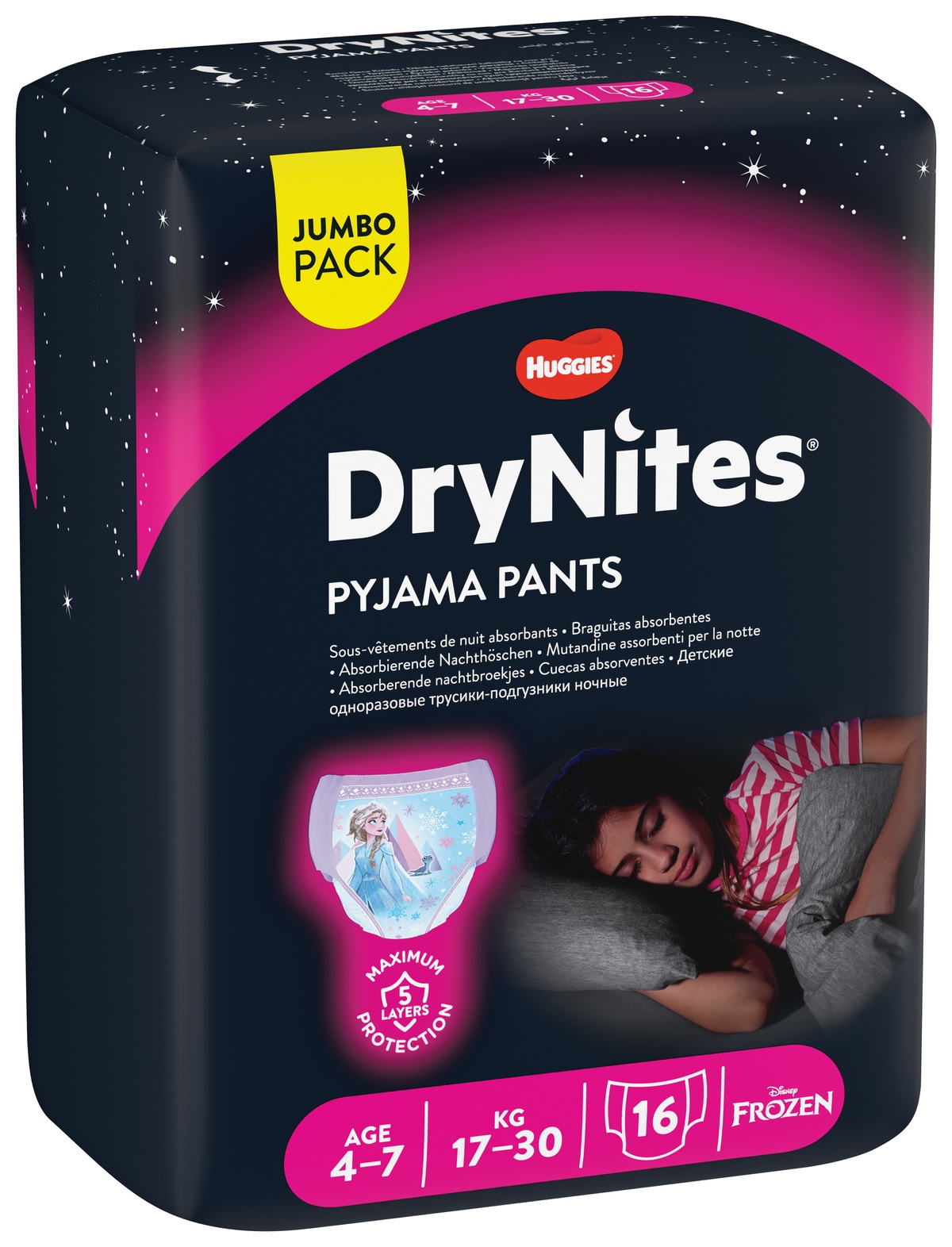 Pants braguitas Huggies Drynites Girls 17-30kg 16 uds