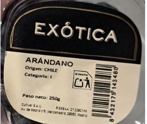 Arándano bandeja 250g