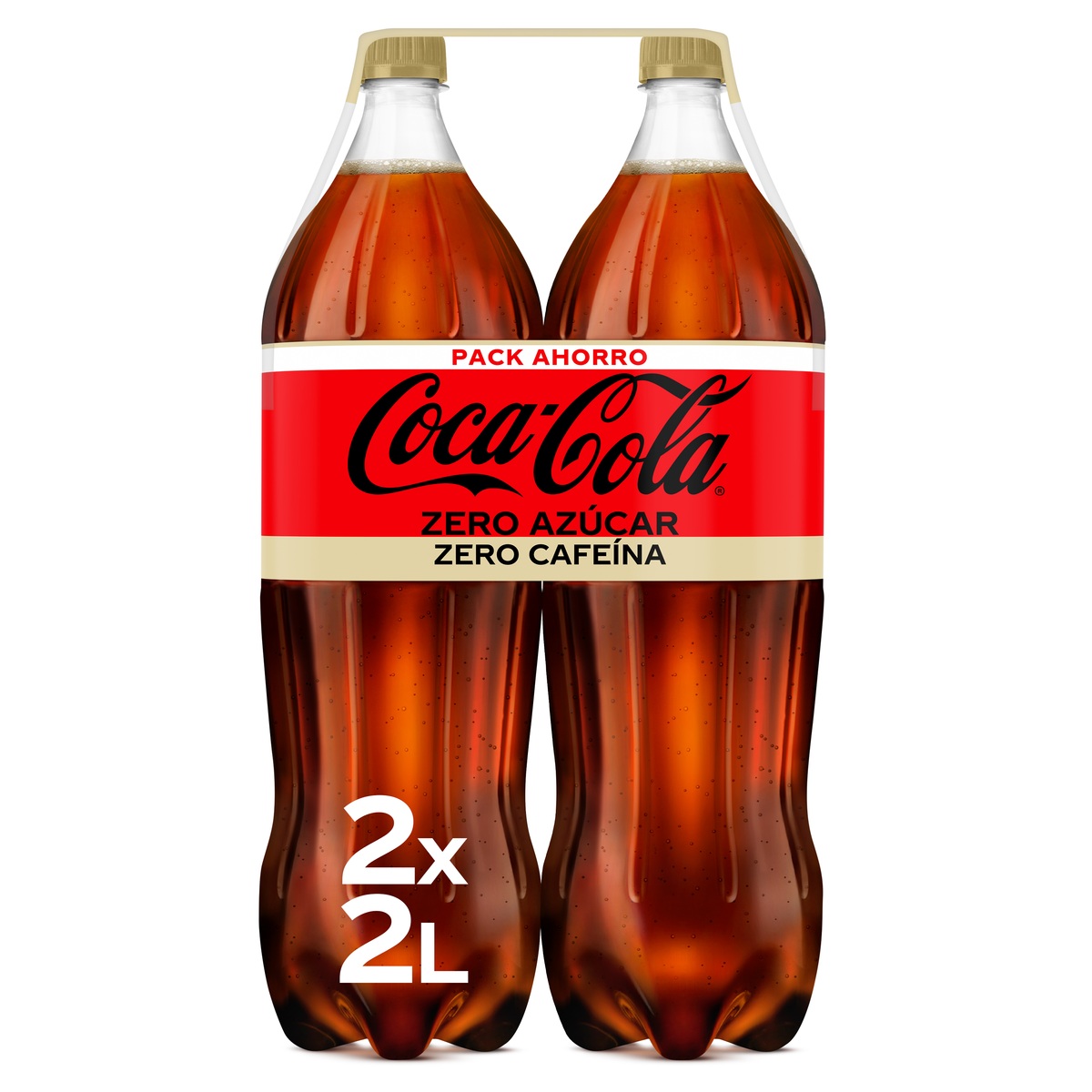 Refresco cola Coca-Cola 2l pack botella 2 zero azúcar zero cafeína