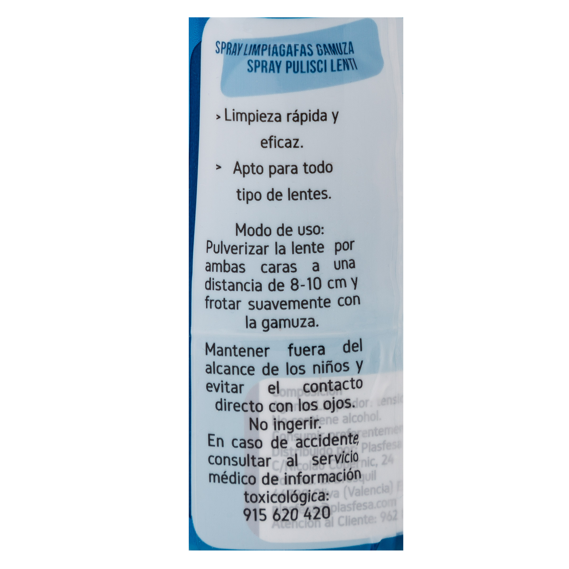 Limpiagafas Clean&Go spray 30ml incluye gamuza