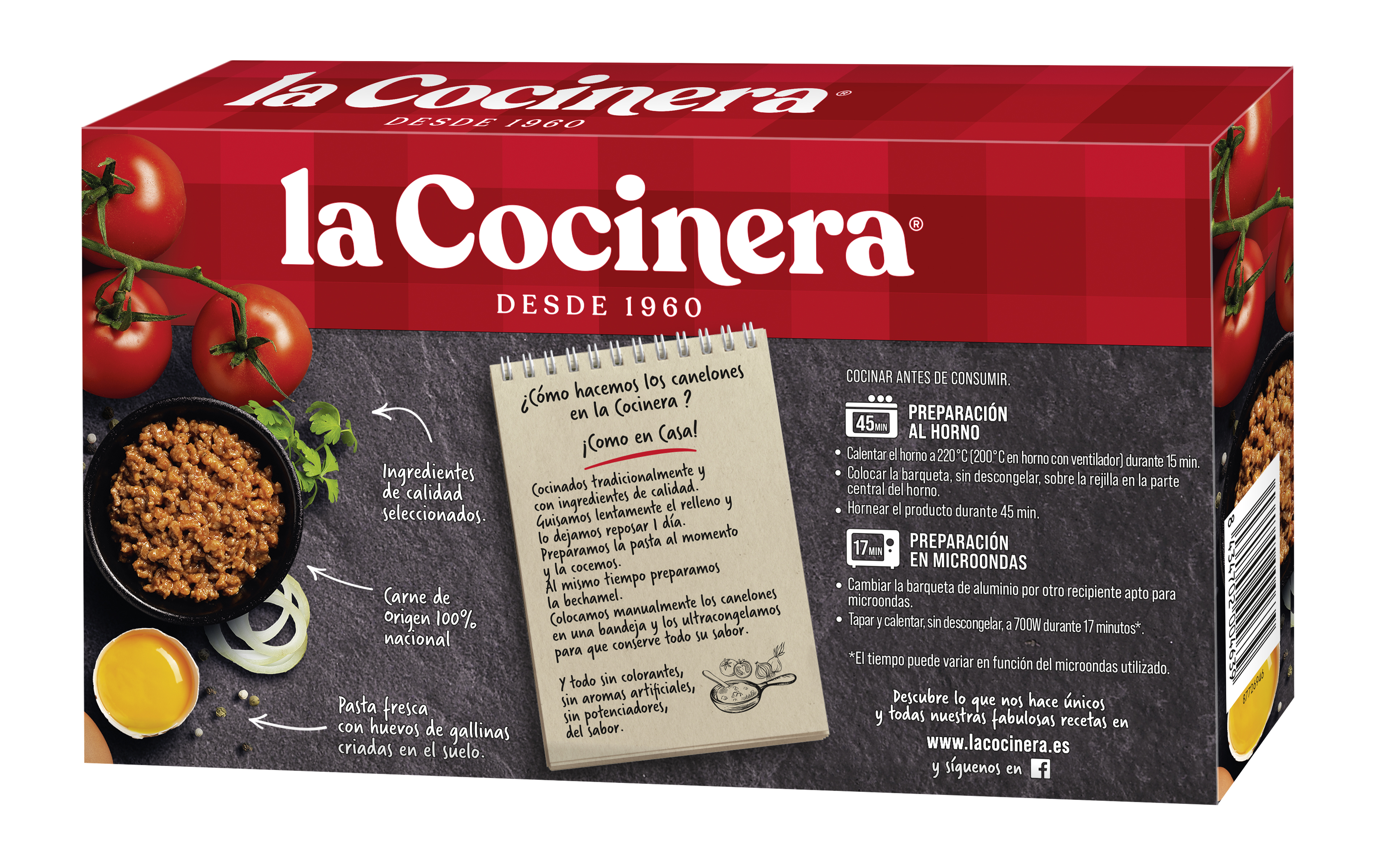 Canelones La Cocinera carne 500g
