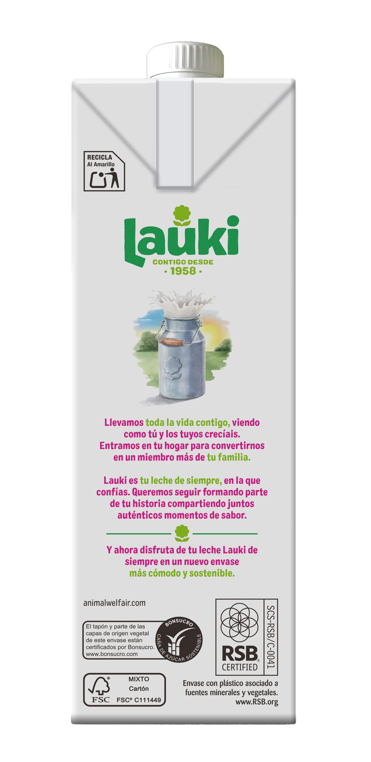 Leche Lauki 1l desnatada
