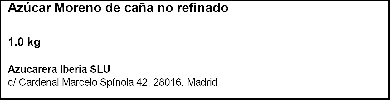 Azúcar moreno de caña no refinado Azucarera 1kg