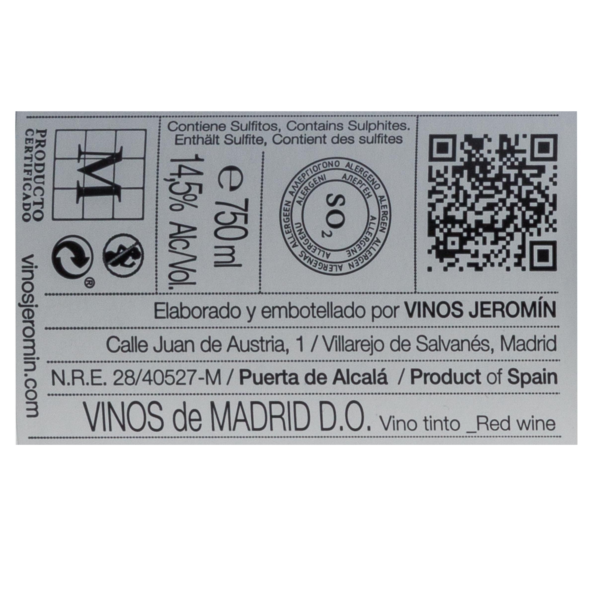 Vino tinto DO Madrid Puerta de Alcalá crianza