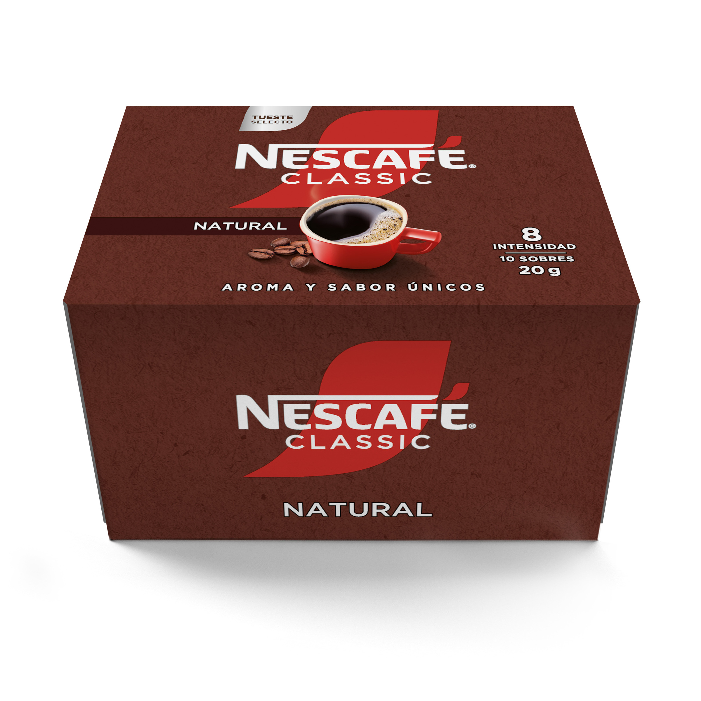 Café soluble natural Nescafé 10 sobres