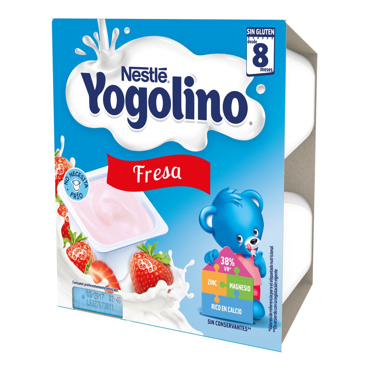 Postre Nestlé Yogolino fresa desde 8meses pack 4