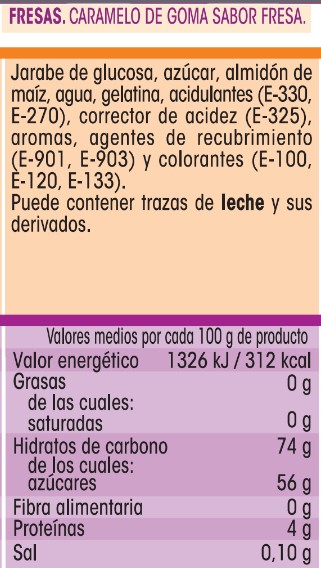 Golosinas Alipende 200g fresas