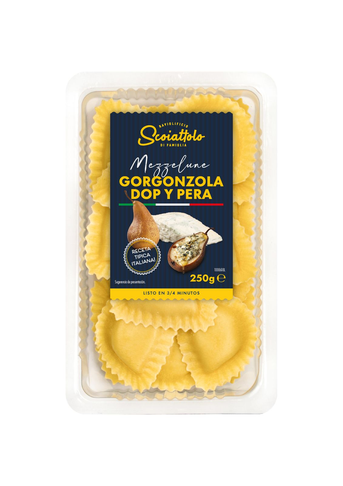 Ravioli con gorgonzola dop y pera Scoiattolo 250g