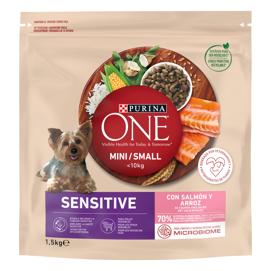Pienso para perros mini One Purina sensitive 1,5kg