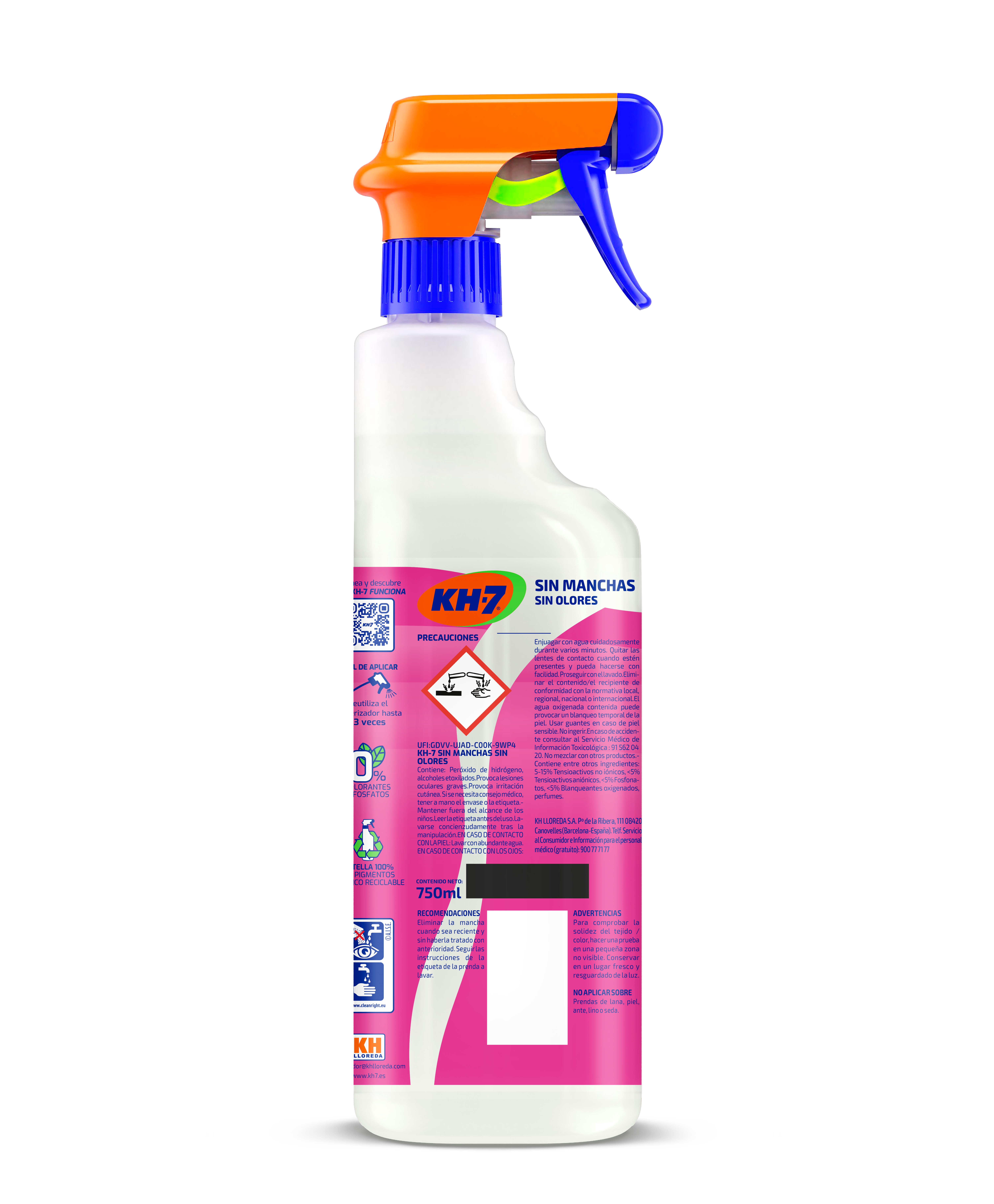 Quitamanchas sin manchas pistola 750ml Oxy-Effect