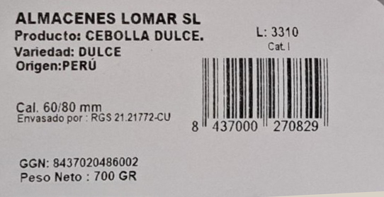 Cebolla dulce malla 700g