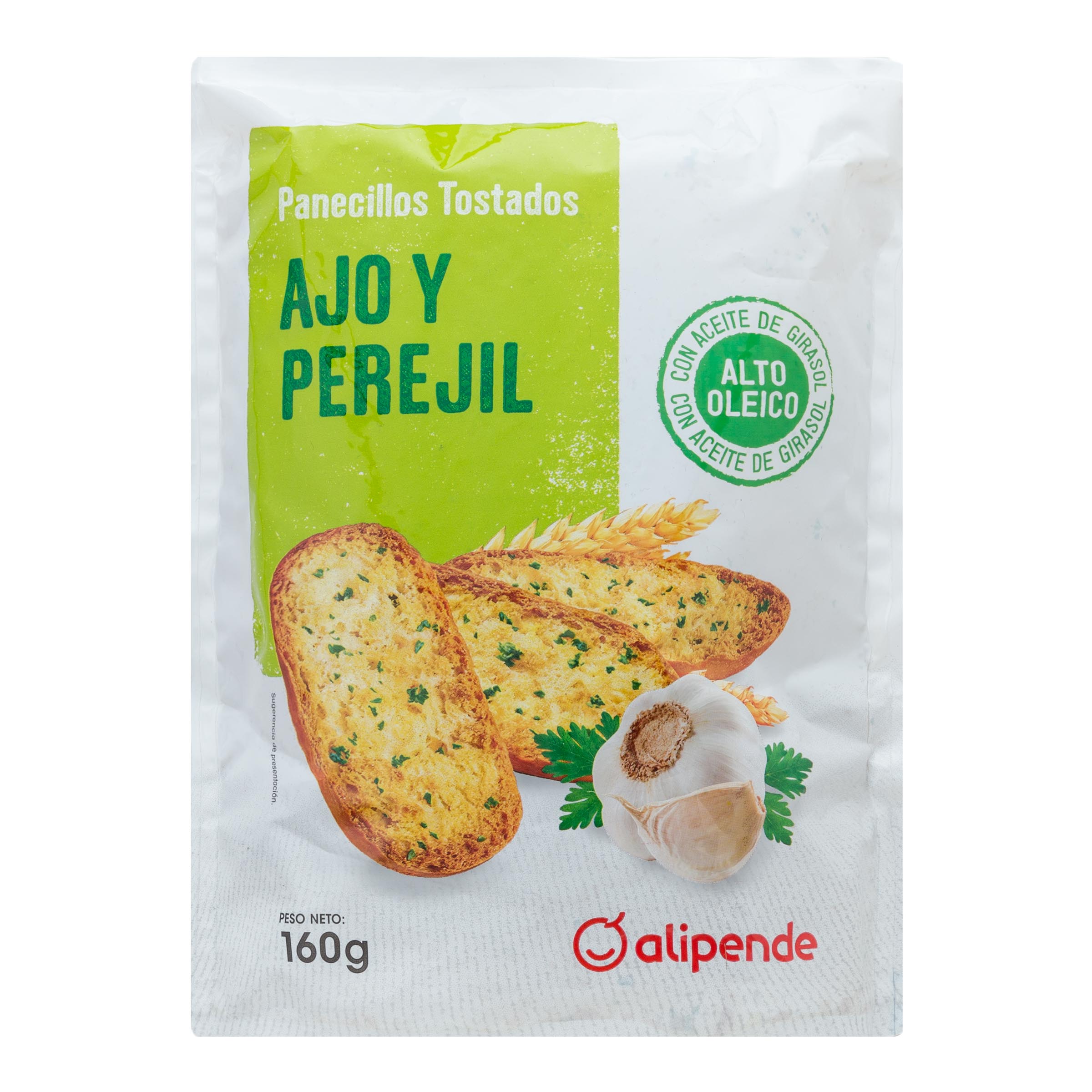 Panecillo tostado Alipende 160g con ajo