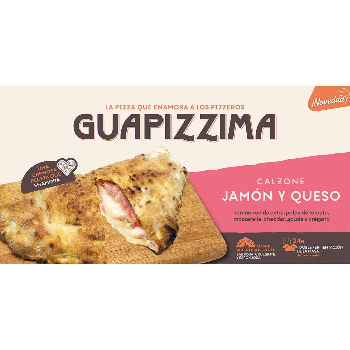 Calzone de jamón y queso Guapizzima 360g