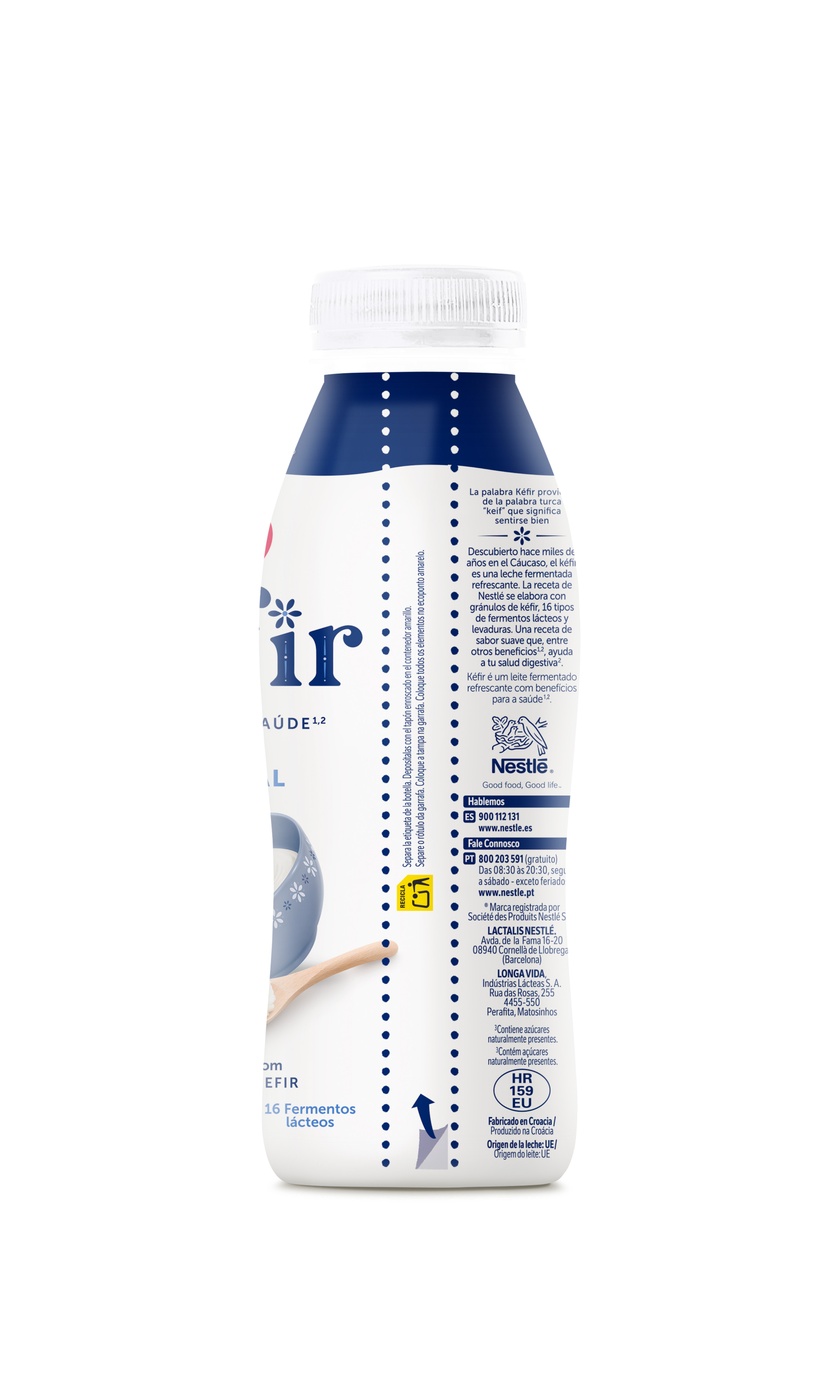Nestlé Kéfir natural con fermentos lácteos y levaduras de kéfir 500g
