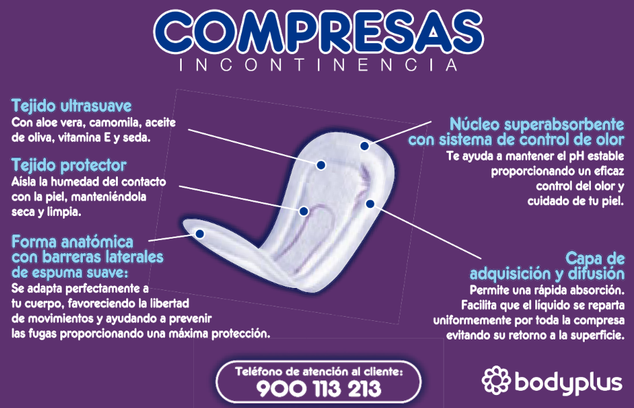 Compresas de incontinencia leve Bodyplus 10 uds extra | Ahorramas