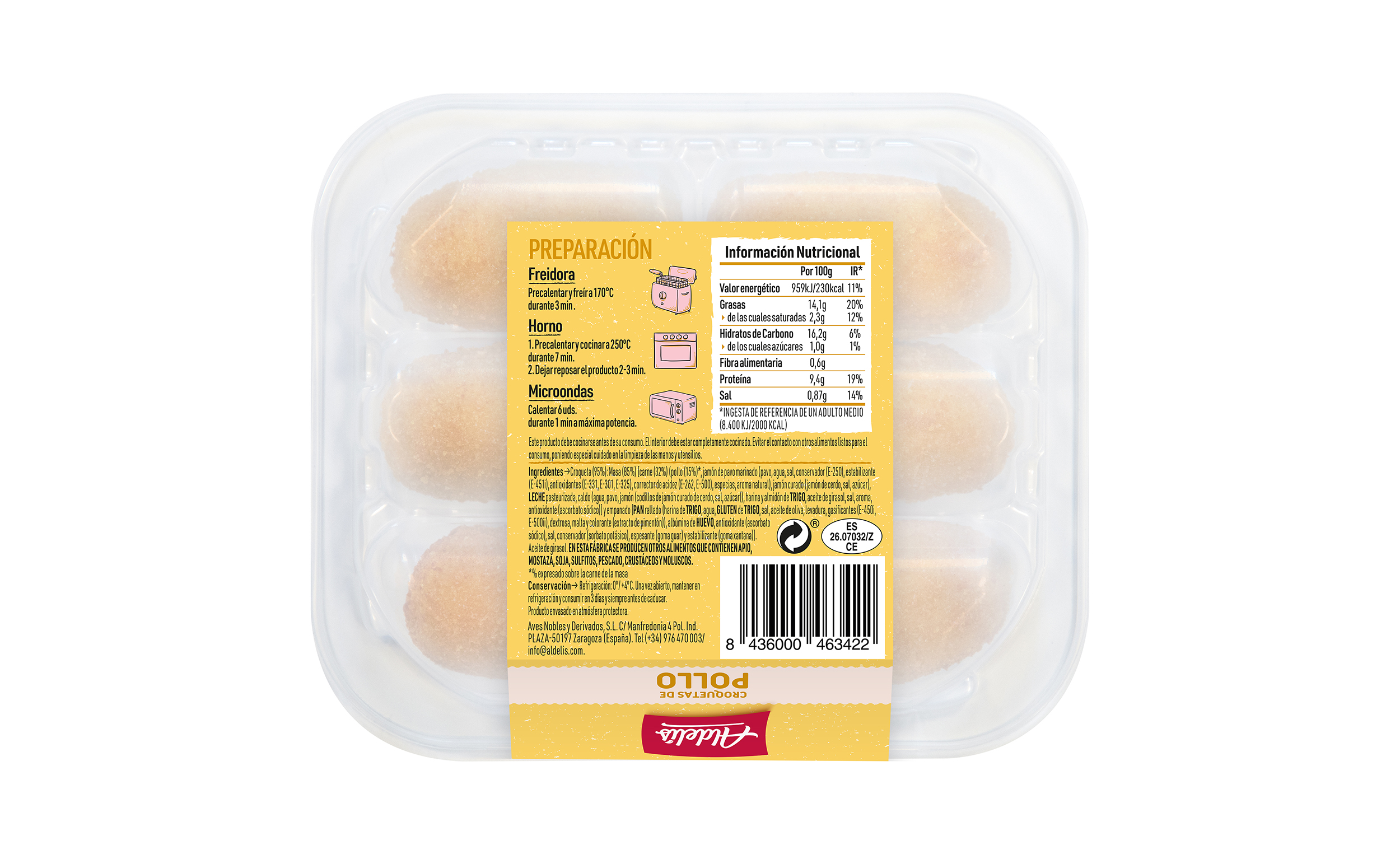 Croquetas de pollo Aldelis 190g