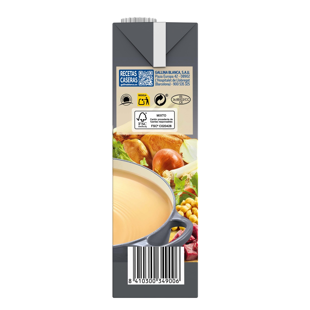 Caldo casero Gallina Blanca 1l cocido 100% natural