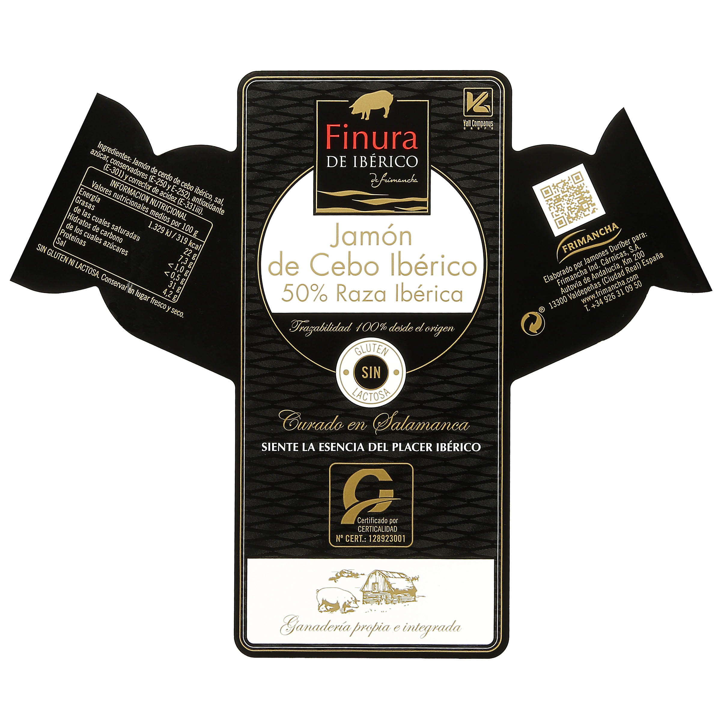Jamón de cebo 50% raza ibérica pieza 8k aprox