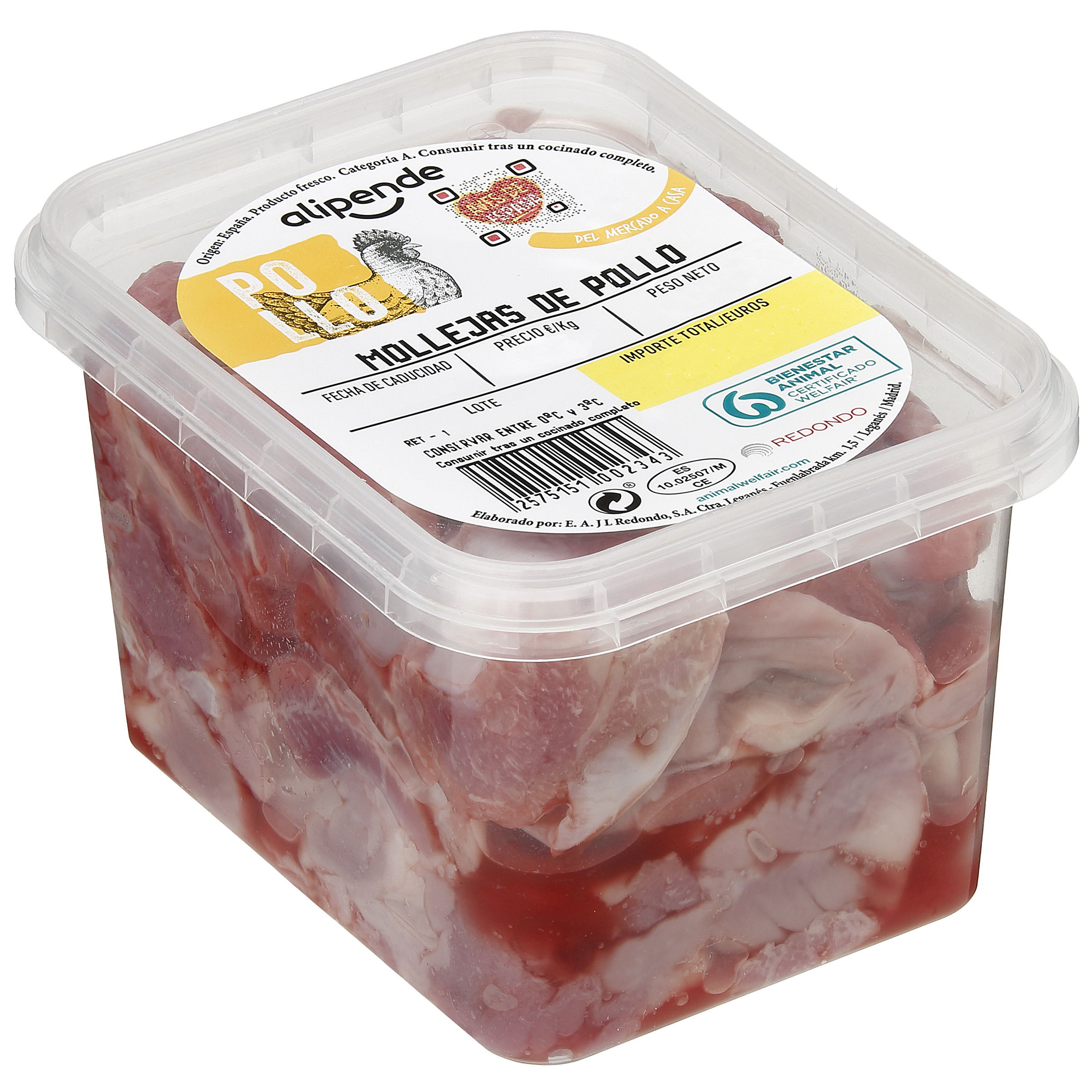 Mollejas de pollo Alipende 450g aproximadamente