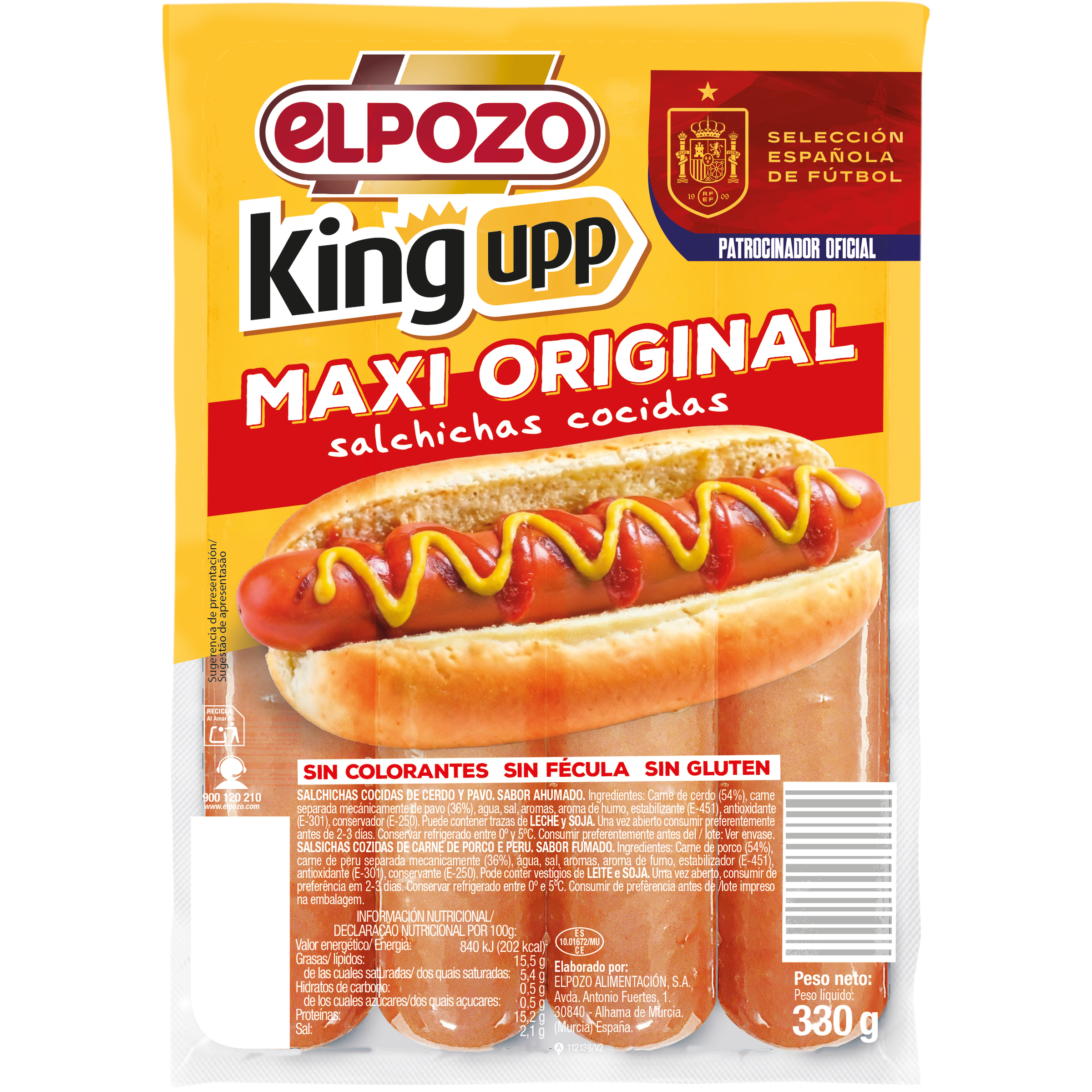 Salchicha king upp 330gr maxi original