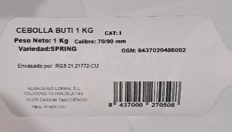 Cebolla producto natural y fresco 1k