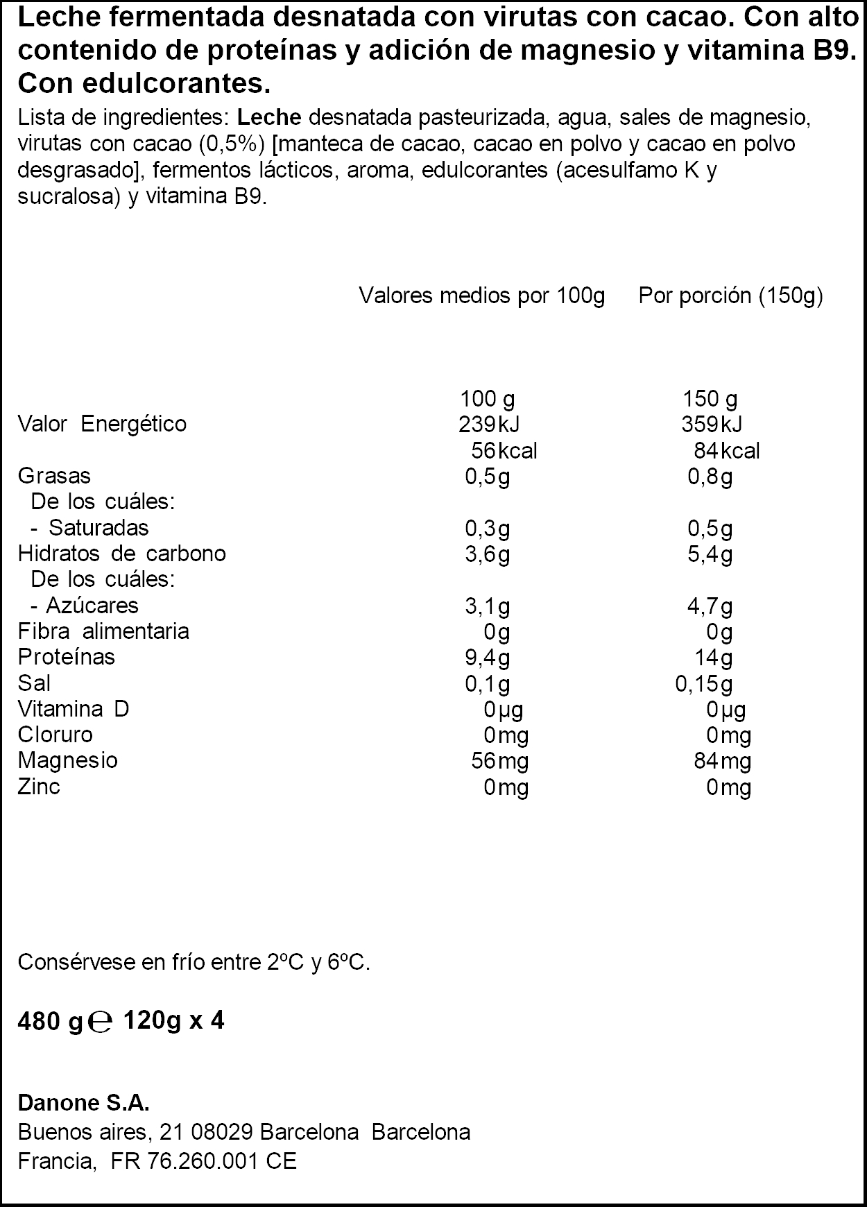 Yopro Proteína Danone Pack 4 Stracciatella