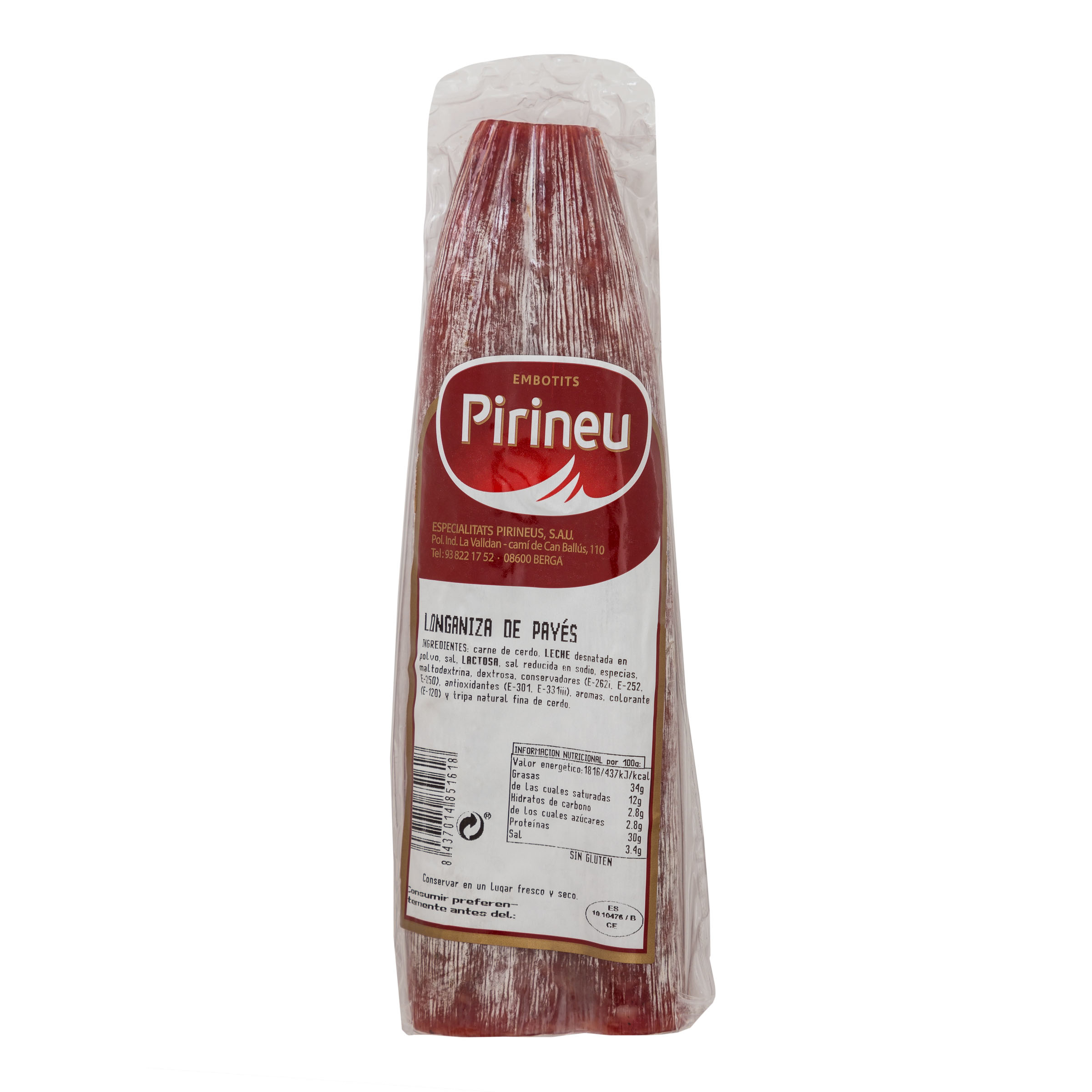 Longaniza de payés Pirineu pieza 230g