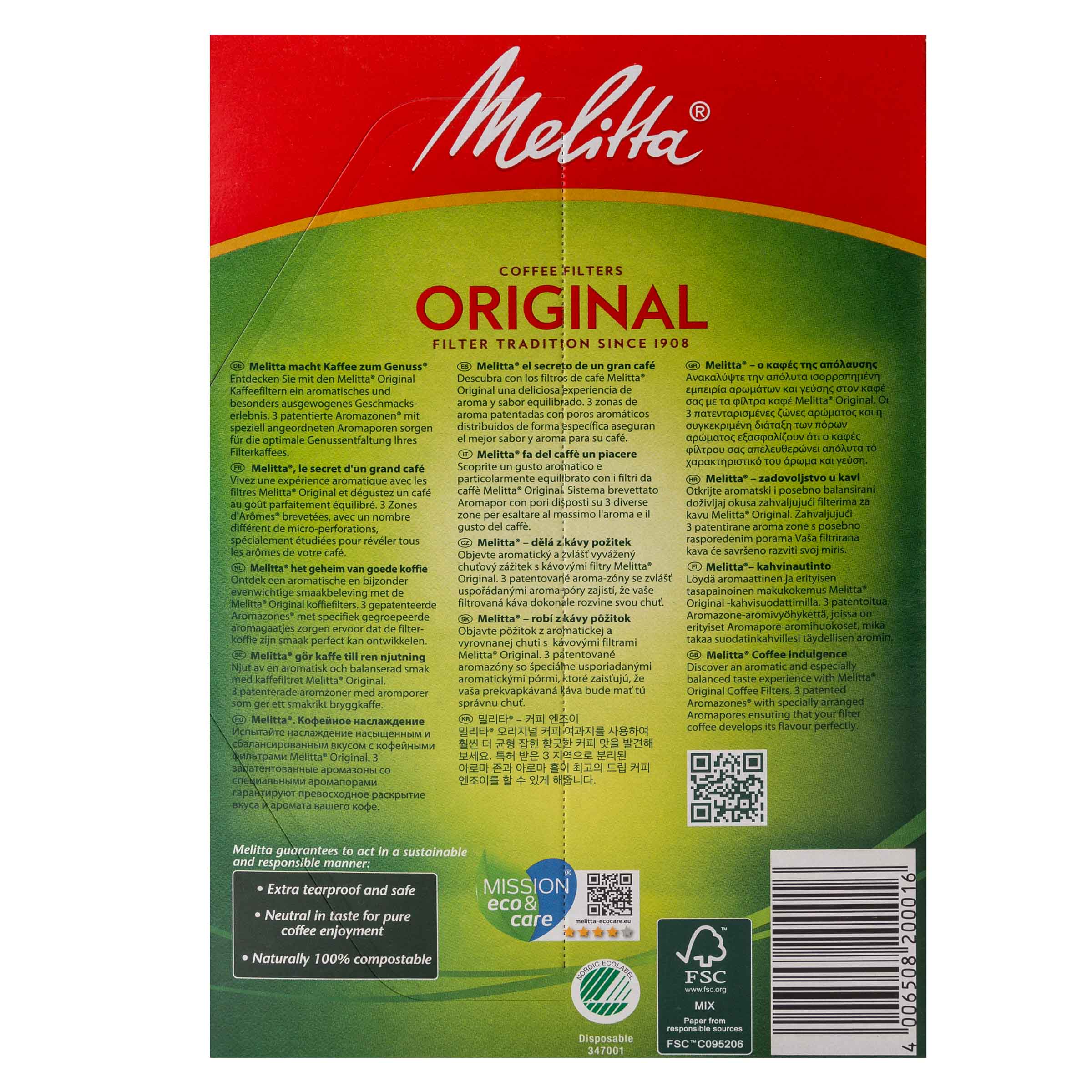 Papel para filtro de café Melitta 40 unidades
